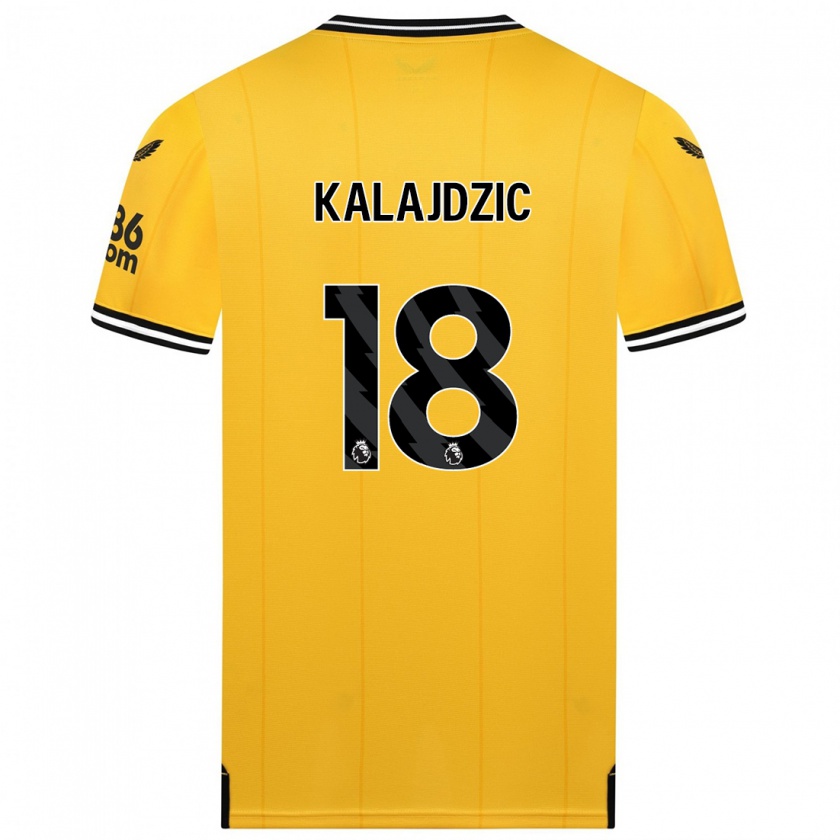Kandiny Mujer Camiseta Sasa Kalajdzic #18 Amarillo 1ª Equipación 2023/24 La Camisa Chile