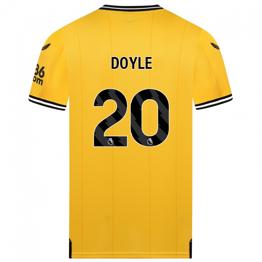 Kandiny Mujer Camiseta Tommy Doyle #20 Amarillo 1ª Equipación 2023/24 La Camisa Chile