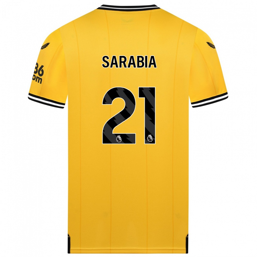 Kandiny Mujer Camiseta Pablo Sarabia #21 Amarillo 1ª Equipación 2023/24 La Camisa Chile
