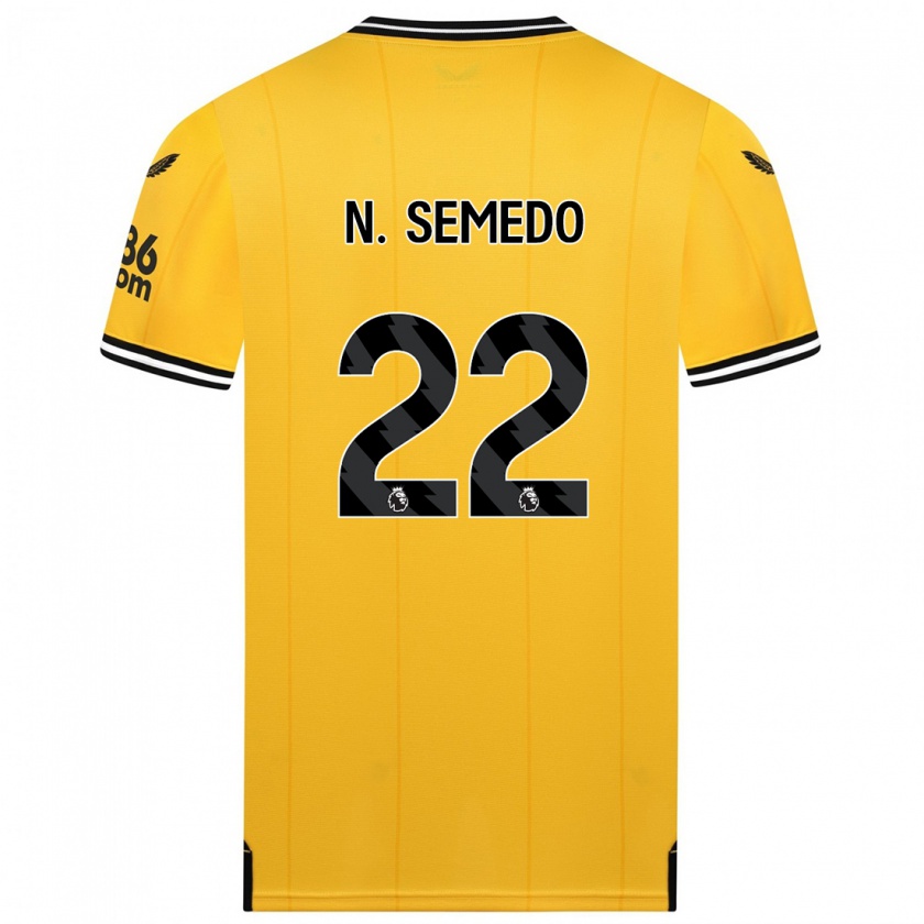 Kandiny Mujer Camiseta Nélson Semedo #22 Amarillo 1ª Equipación 2023/24 La Camisa Chile