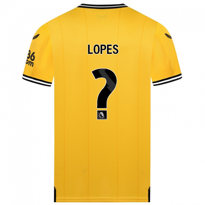 Kandiny Mujer Camiseta Leo Lopes #0 Amarillo 1ª Equipación 2023/24 La Camisa Chile