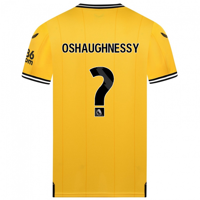 Kandiny Mujer Camiseta Joe Oshaughnessy #0 Amarillo 1ª Equipación 2023/24 La Camisa Chile
