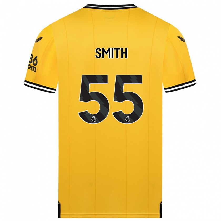 Kandiny Mujer Camiseta Jackson Smith #55 Amarillo 1ª Equipación 2023/24 La Camisa Chile