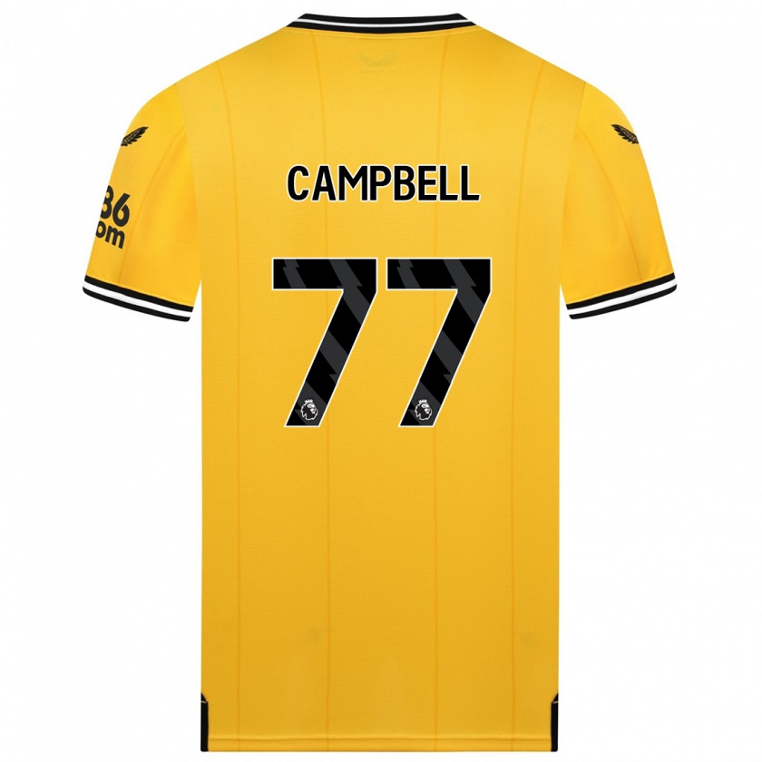 Kandiny Mujer Camiseta Chem Campbell #77 Amarillo 1ª Equipación 2023/24 La Camisa Chile