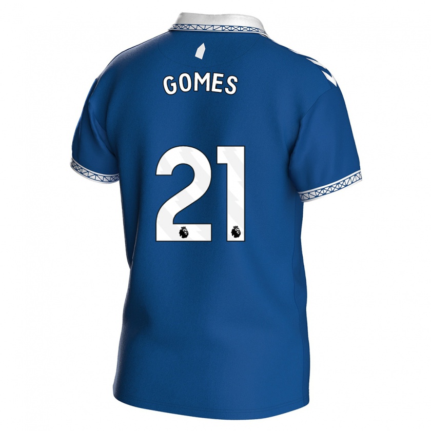 Kandiny Mujer Camiseta André Gomes #21 Azul Real 1ª Equipación 2023/24 La Camisa Chile