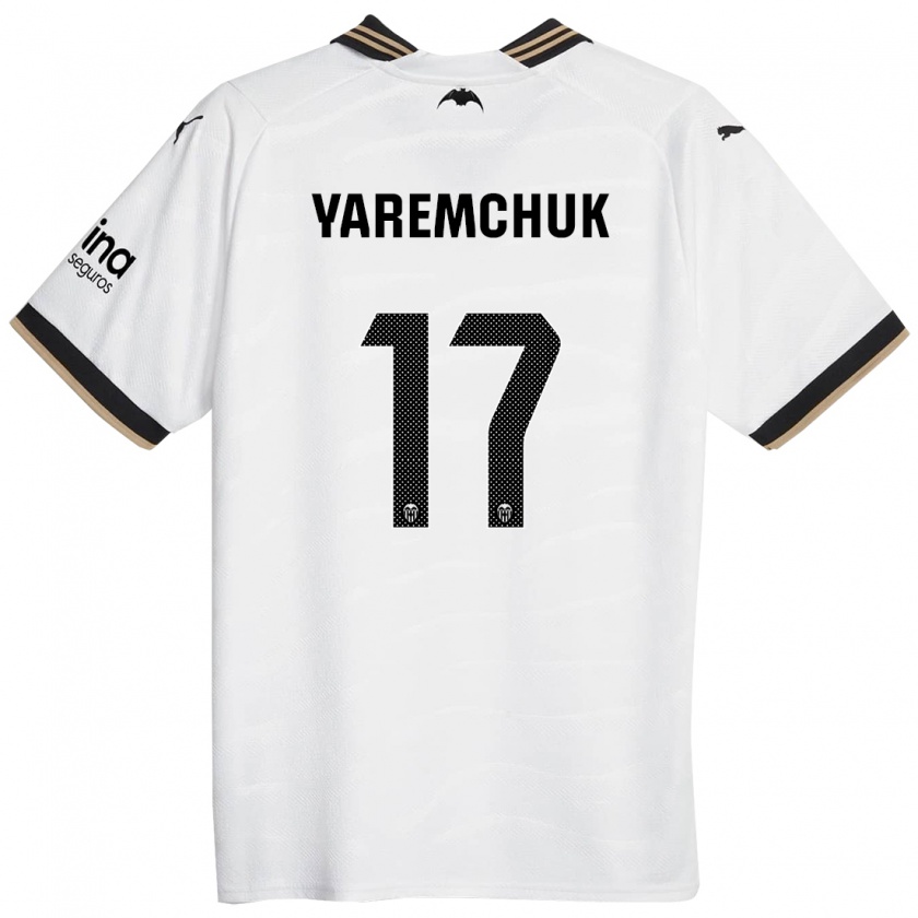 Kandiny Mujer Camiseta Roman Yaremchuk #17 Blanco 1ª Equipación 2023/24 La Camisa Chile