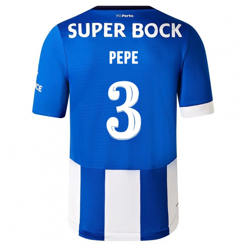 Kandiny Mujer Camiseta Pepe #3 Azul Blanco 1ª Equipación 2023/24 La Camisa Chile
