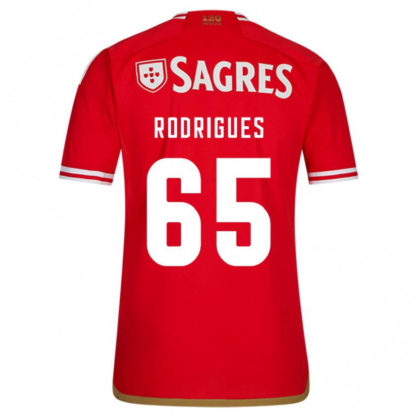 Kandiny Mujer Camiseta Rafael Rodrigues #65 Rojo 1ª Equipación 2023/24 La Camisa Chile