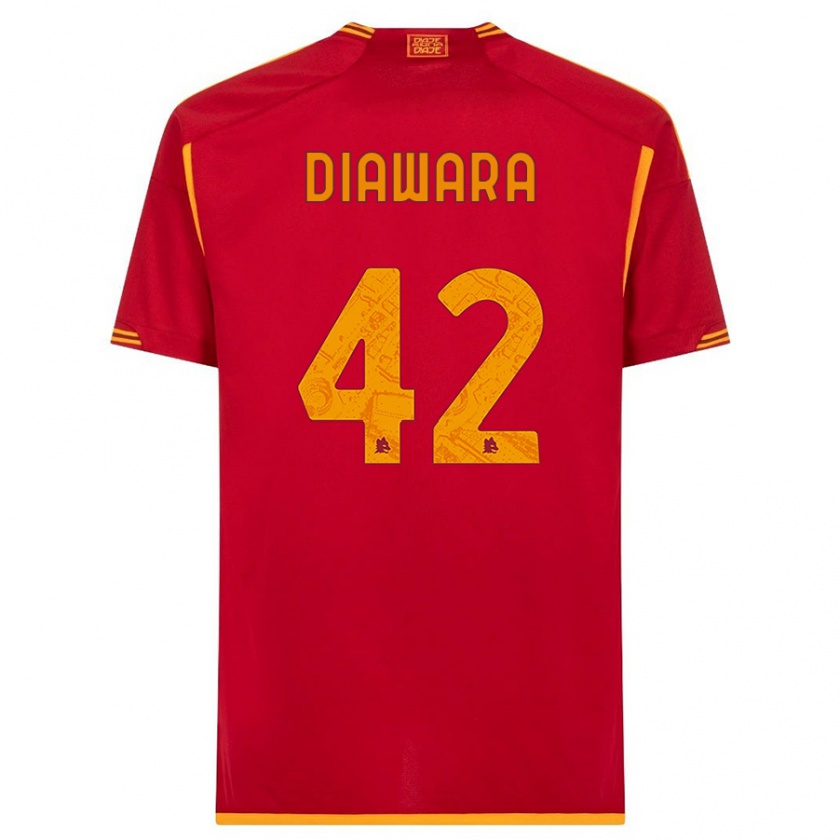 Kandiny Mujer Camiseta Amadou Diawara #42 Rojo 1ª Equipación 2023/24 La Camisa Chile