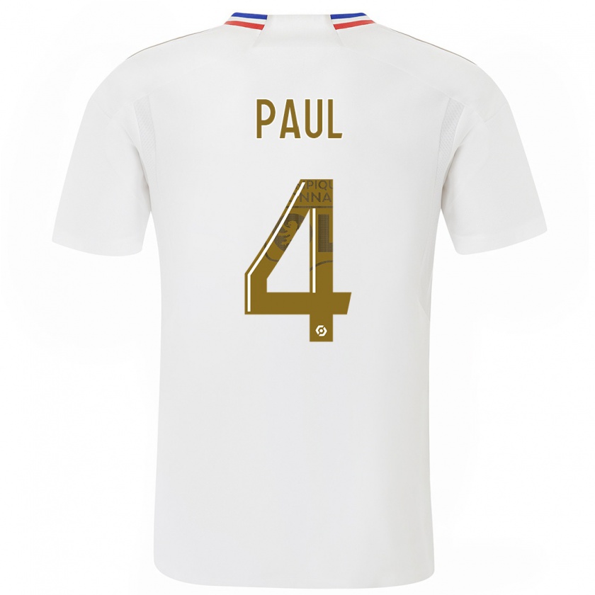 Kandiny Mujer Camiseta Paul Akouokou #0 Blanco 1ª Equipación 2023/24 La Camisa Chile