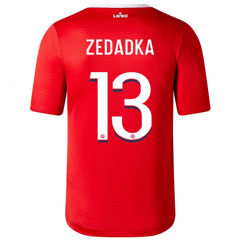 Kandiny Mujer Camiseta Akim Zedadka #13 Rojo 1ª Equipación 2023/24 La Camisa Chile