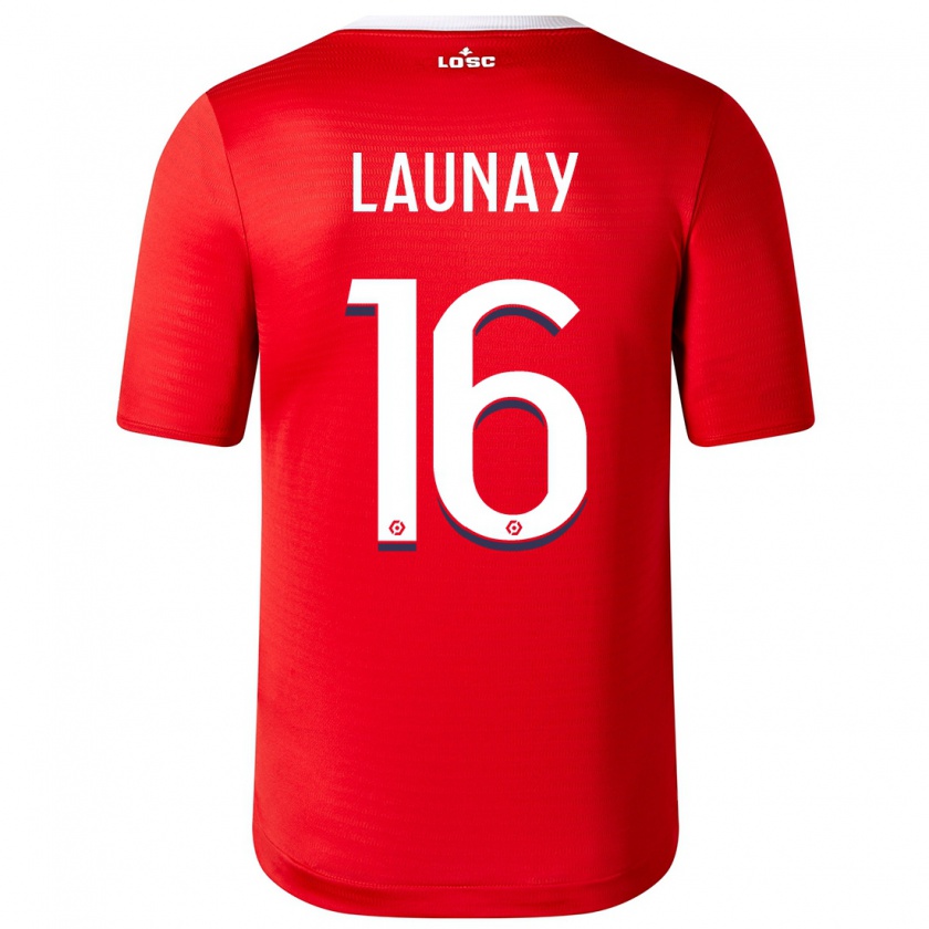 Kandiny Mujer Camiseta Elisa Launay #16 Rojo 1ª Equipación 2023/24 La Camisa Chile