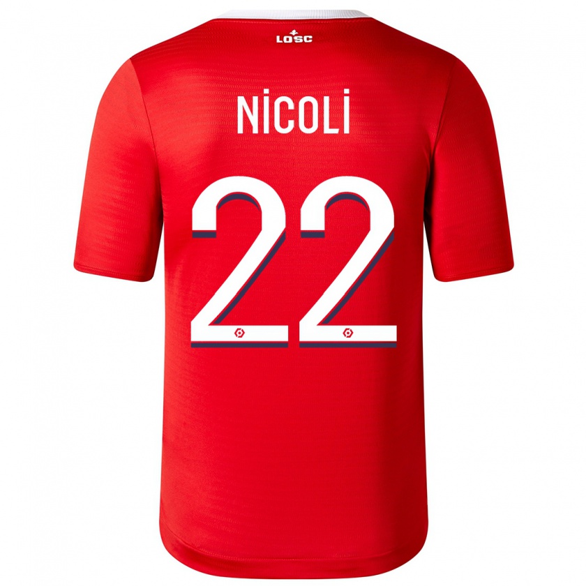 Kandiny Mujer Camiseta Morgane Nicoli #22 Rojo 1ª Equipación 2023/24 La Camisa Chile