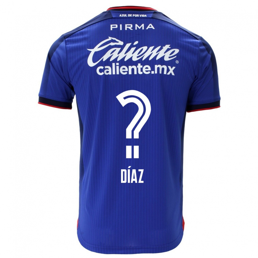 Kandiny Mujer Camiseta Josué Díaz #0 Azul 1ª Equipación 2023/24 La Camisa Chile