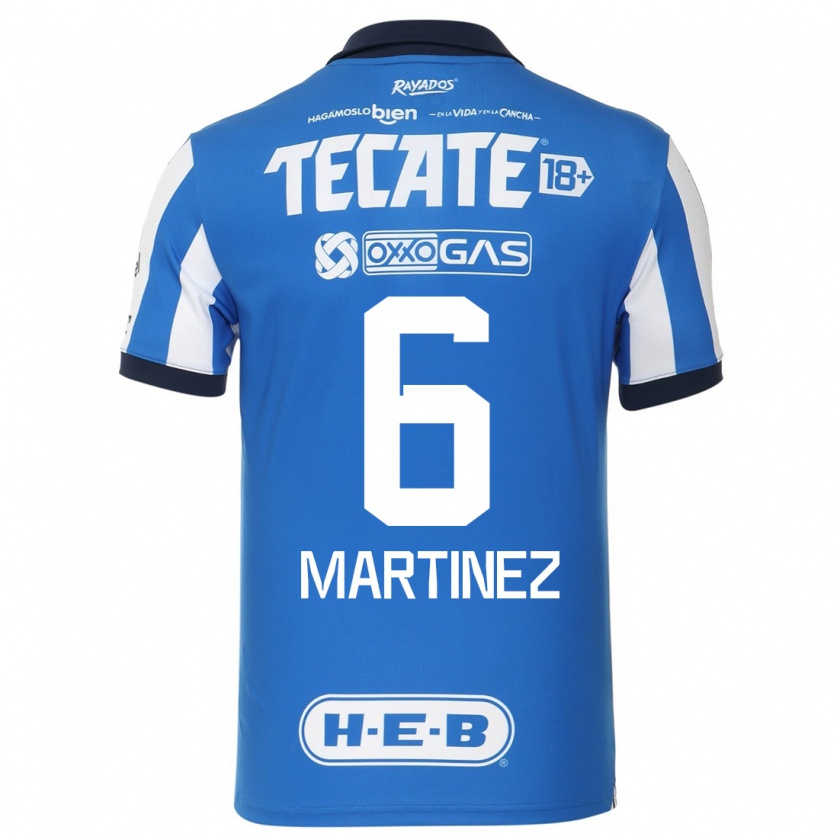 Kandiny Mujer Camiseta Alejandra Martinez #6 Azul Blanco 1ª Equipación 2023/24 La Camisa Chile