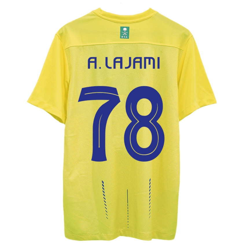 Kandiny Mujer Camiseta Ali Lajami #78 Amarillo 1ª Equipación 2023/24 La Camisa Chile