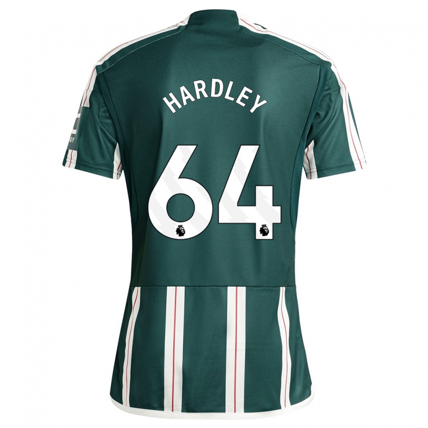 Kandiny Mujer Camiseta Bjorn Hardley #64 Verde Oscuro 2ª Equipación 2023/24 La Camisa Chile