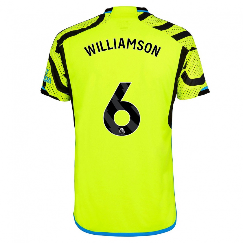 Kandiny Mujer Camiseta Leah Williamson #6 Amarillo 2ª Equipación 2023/24 La Camisa Chile