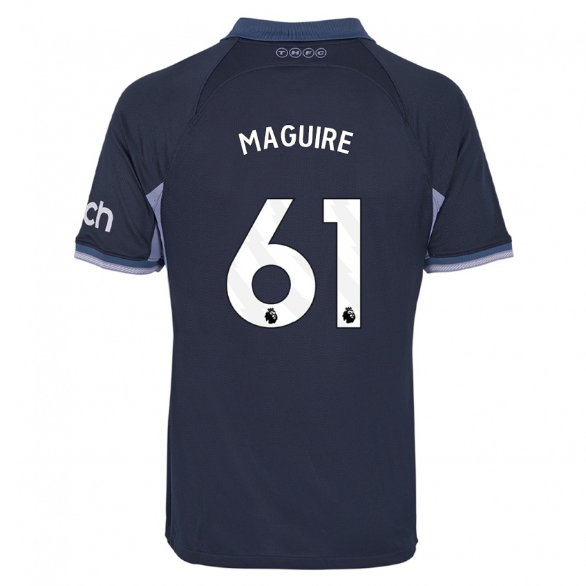 Kandiny Mujer Camiseta Aaron Maguire #61 Azul Oscuro 2ª Equipación 2023/24 La Camisa Chile
