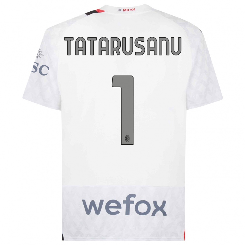 Kandiny Mujer Camiseta Ciprian Tatarusanu #1 Blanco 2ª Equipación 2023/24 La Camisa Chile
