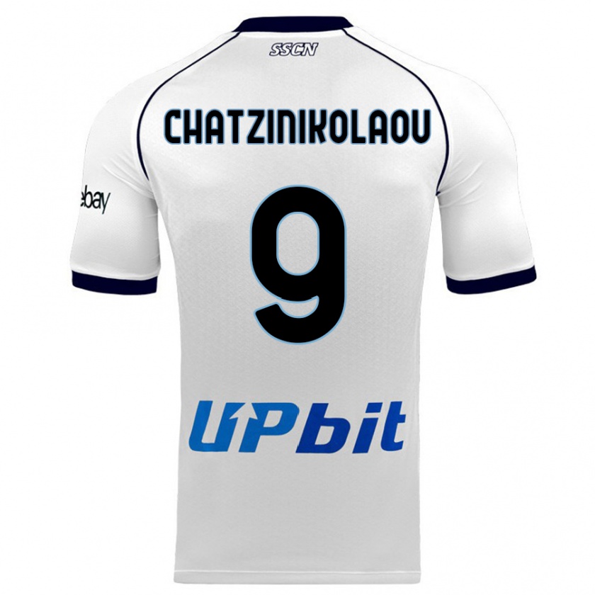 Kandiny Mujer Camiseta Despoina Chatzinikolaou #9 Blanco 2ª Equipación 2023/24 La Camisa Chile