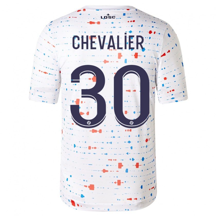 Kandiny Mujer Camiseta Lucas Chevalier #30 Blanco 2ª Equipación 2023/24 La Camisa Chile