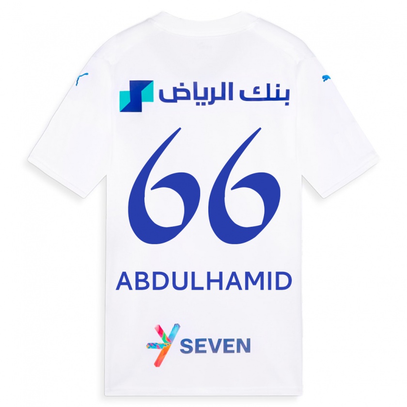 Kandiny Mujer Camiseta Saud Abdulhamid #66 Blanco 2ª Equipación 2023/24 La Camisa Chile