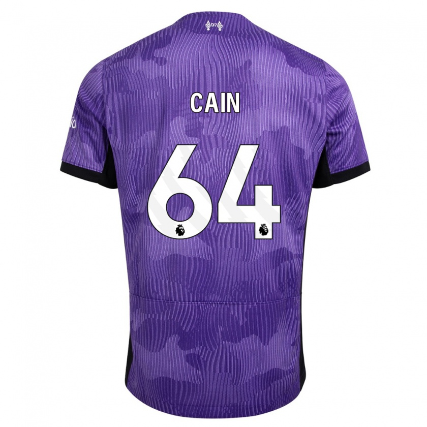 Kandiny Mujer Camiseta Jake Cain #64 Púrpura Equipación Tercera 2023/24 La Camisa Chile