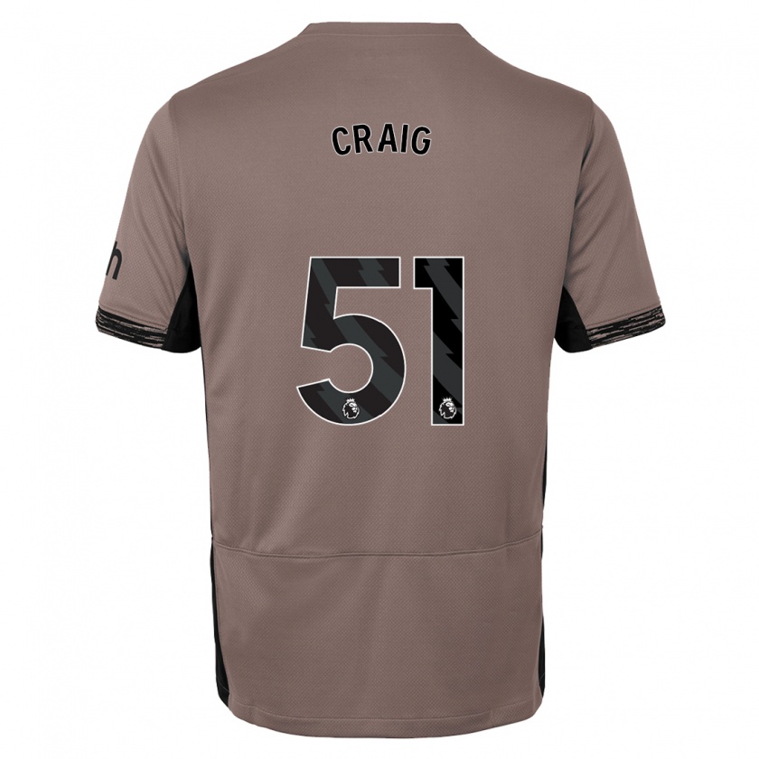 Kandiny Mujer Camiseta Matthew Craig #51 Beige Obscuro Equipación Tercera 2023/24 La Camisa Chile