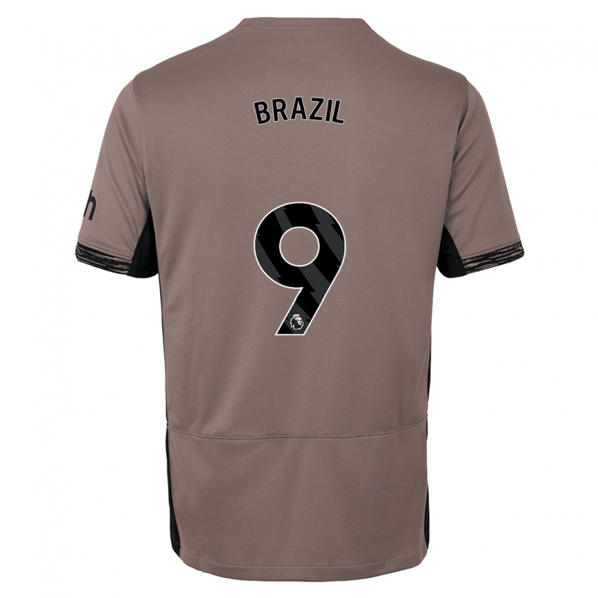 Kandiny Mujer Camiseta Ellie Brazil #9 Beige Obscuro Equipación Tercera 2023/24 La Camisa Chile