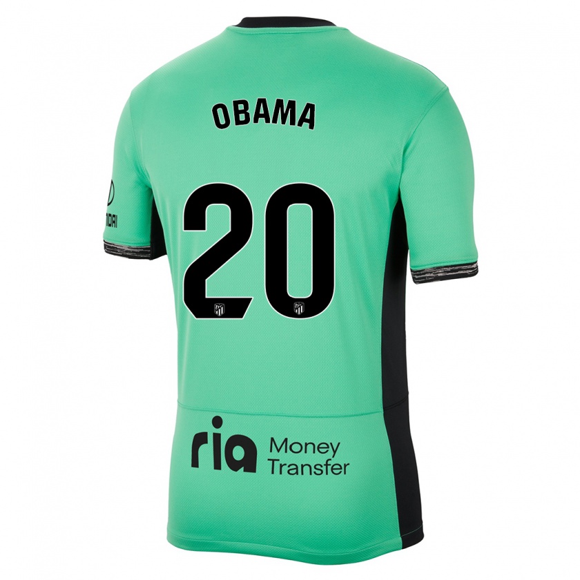 Kandiny Mujer Camiseta Federico Obama #20 Primavera Verde Equipación Tercera 2023/24 La Camisa Chile