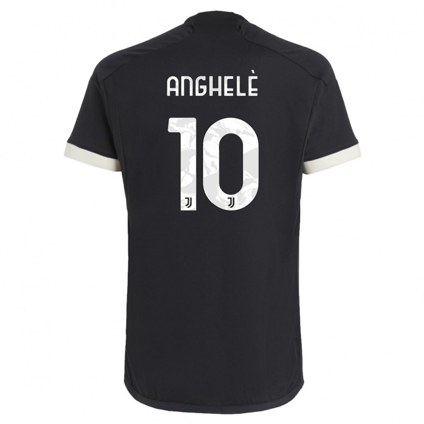Kandiny Mujer Camiseta Lorenzo Anghelè #10 Negro Equipación Tercera 2023/24 La Camisa Chile