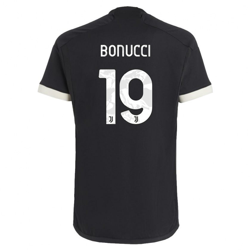 Kandiny Mujer Camiseta Leonardo Bonucci #19 Negro Equipación Tercera 2023/24 La Camisa Chile