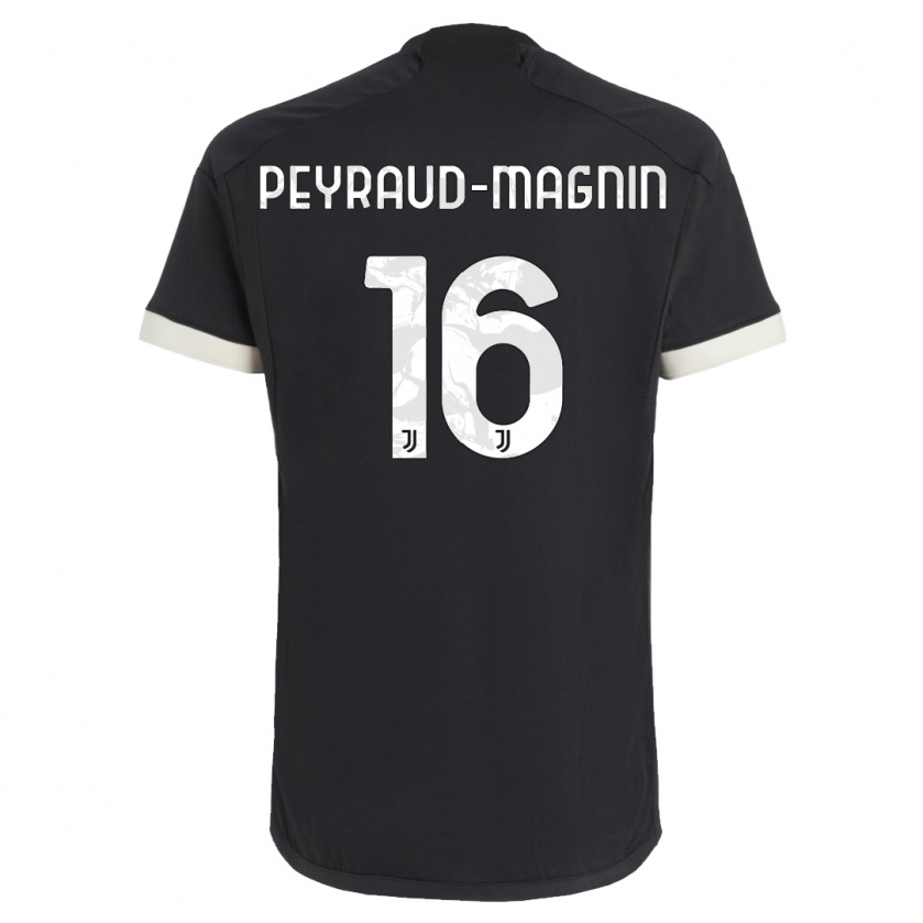 Kandiny Mujer Camiseta Pauline Peyraud-Magnin #16 Negro Equipación Tercera 2023/24 La Camisa Chile