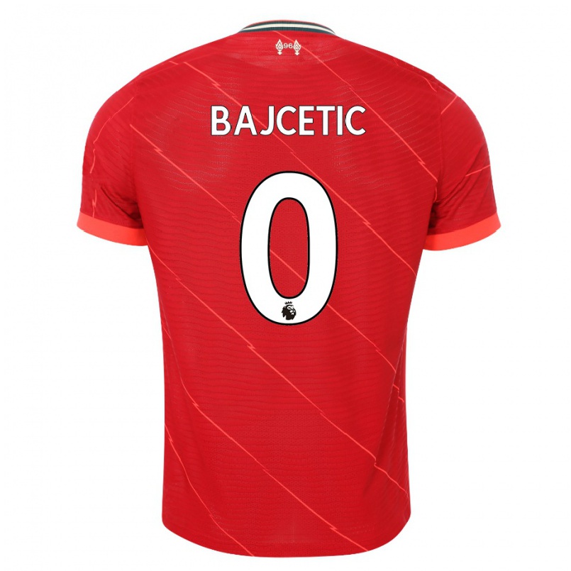 Niño Fútbol Camiseta Stefan Bajcetic #0 Rojo 1ª Equipación 2021/22 Camisa Chile
