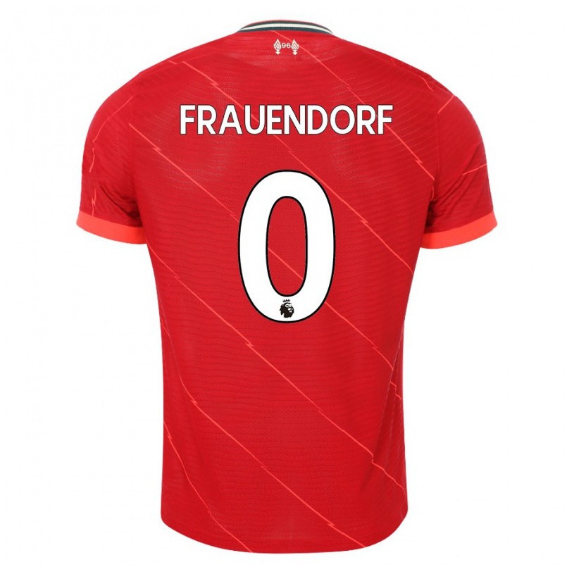 Niño Fútbol Camiseta Melkamu Frauendorf #0 Rojo 1ª Equipación 2021/22 Camisa Chile