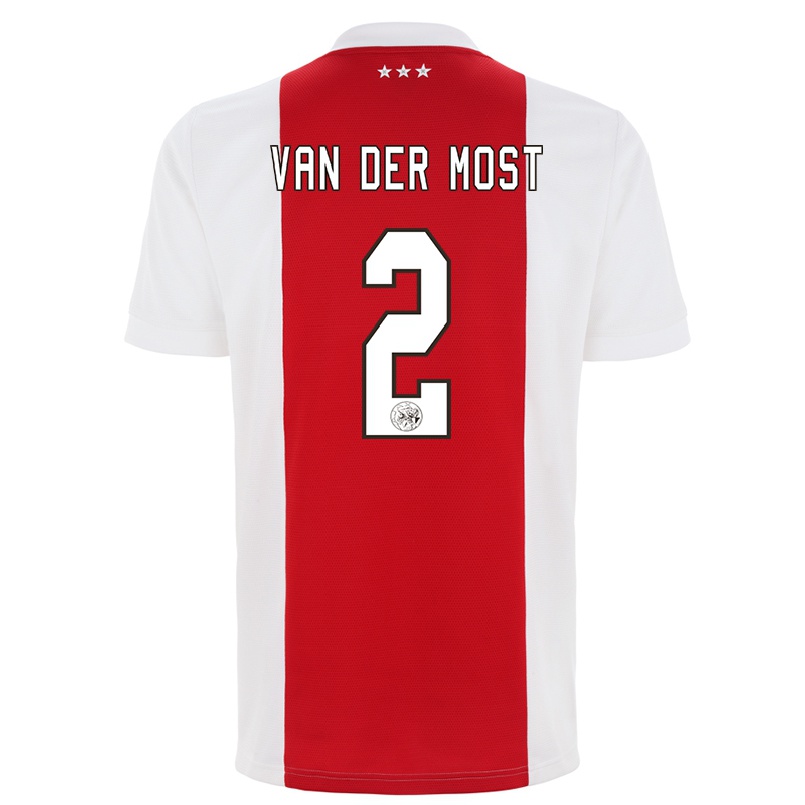 Niño Fútbol Camiseta Liza Van Der Most #2 Rojo Blanco 1ª Equipación 2021/22 Camisa Chile