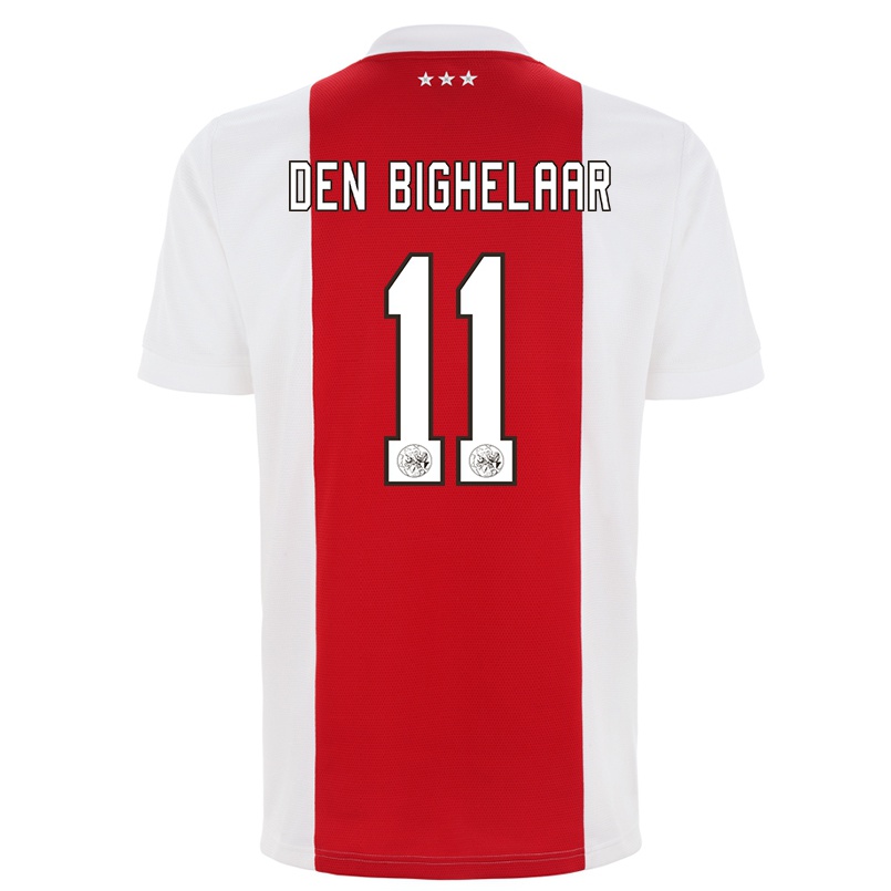 Niño Fútbol Camiseta Marjolijn Van Den Bighelaar #11 Rojo Blanco 1ª Equipación 2021/22 Camisa Chile