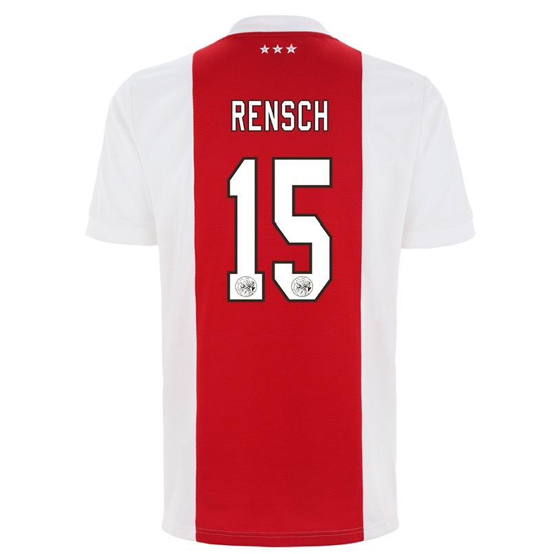 Niño Fútbol Camiseta Devyne Rensch #15 Rojo Blanco 1ª Equipación 2021/22 Camisa Chile