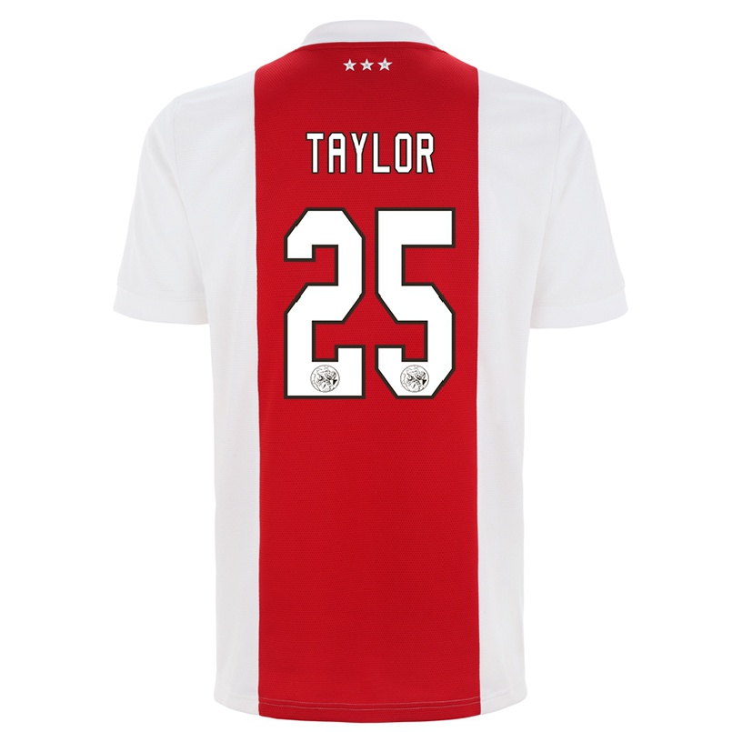 Niño Fútbol Camiseta Kenneth Taylor #25 Rojo Blanco 1ª Equipación 2021/22 Camisa Chile