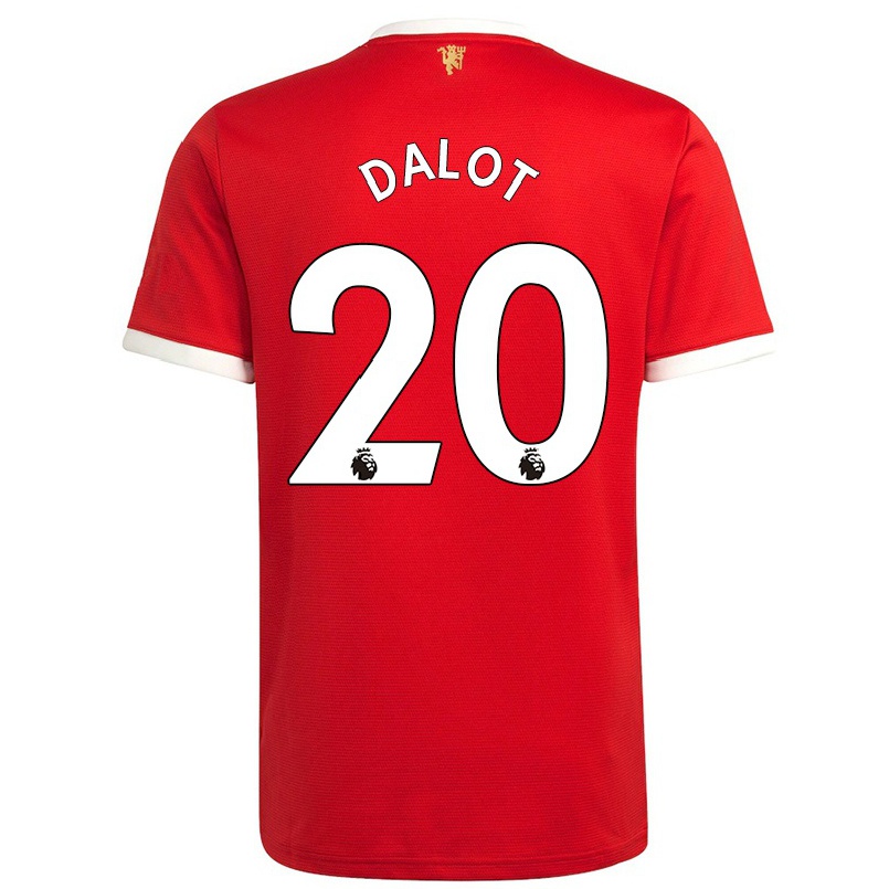 Niño Fútbol Camiseta Diogo Dalot #20 Rojo 1ª Equipación 2021/22 Camisa Chile