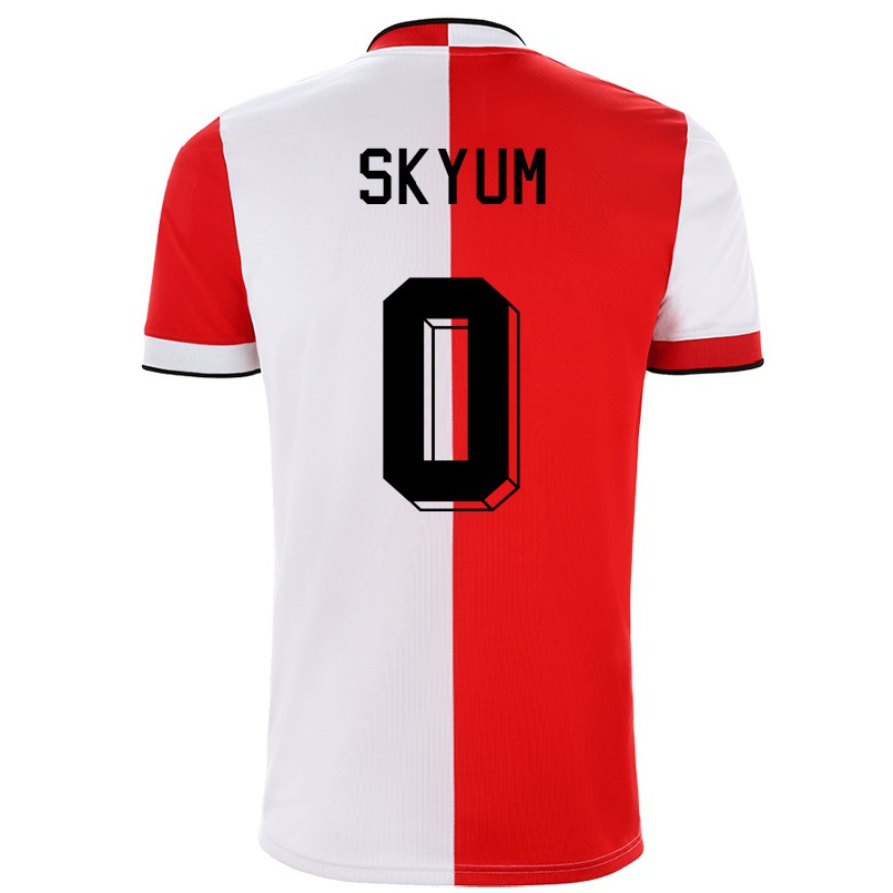 Niño Fútbol Camiseta Levi Skyum #0 Rojo Blanco 1ª Equipación 2021/22 Camisa Chile