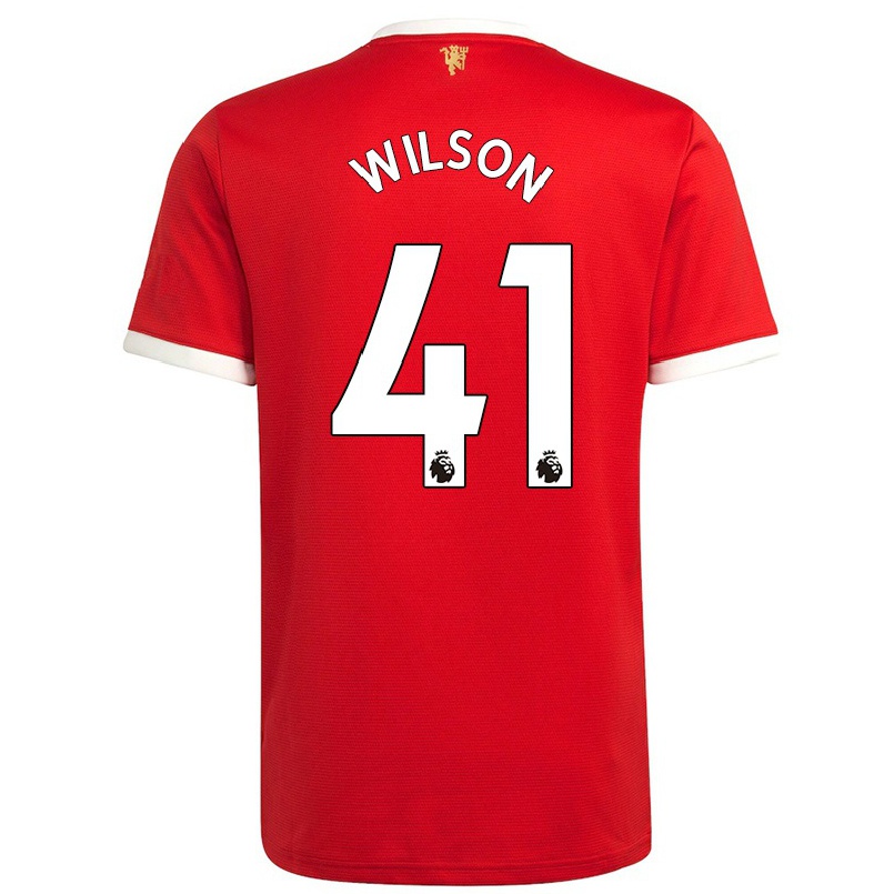Niño Fútbol Camiseta Emelia Wilson #41 Rojo 1ª Equipación 2021/22 Camisa Chile
