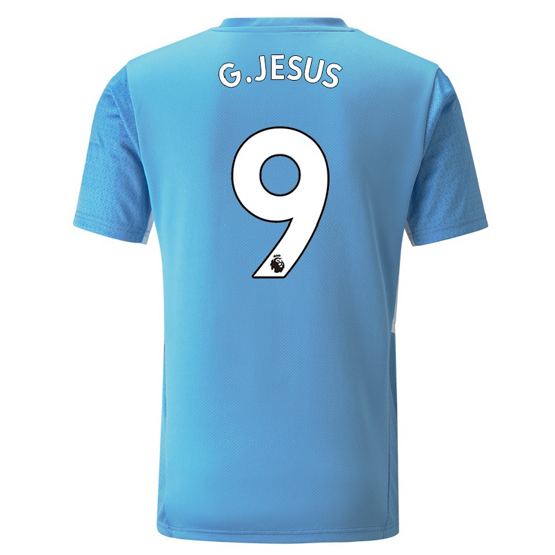 Niño Fútbol Camiseta Gabriel Jesus #9 Azul 1ª Equipación 2021/22 Camisa Chile