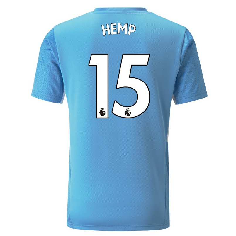 Niño Fútbol Camiseta Lauren Hemp #15 Azul 1ª Equipación 2021/22 Camisa Chile