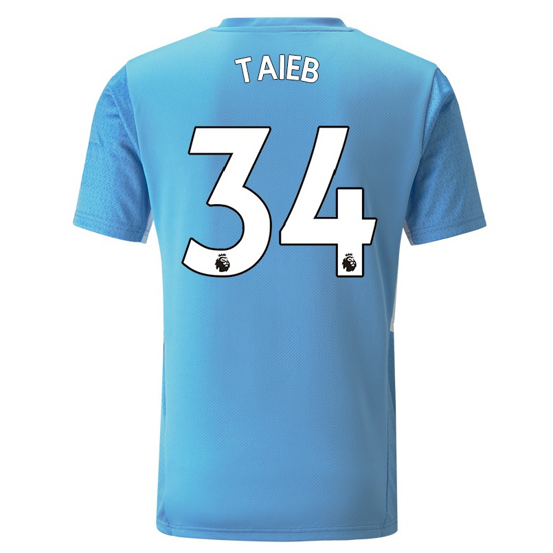 Niño Fútbol Camiseta Karima Benameur Taieb #34 Azul 1ª Equipación 2021/22 Camisa Chile