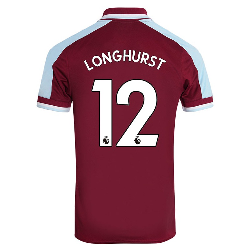 Niño Fútbol Camiseta Kate Longhurst #12 Granate 1ª Equipación 2021/22 Camisa Chile