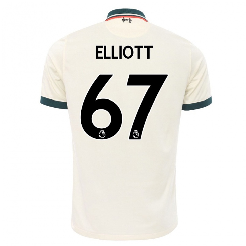 Niño Fútbol Camiseta Harvey Elliott #67 Beige 2ª Equipación 2021/22 Camisa Chile