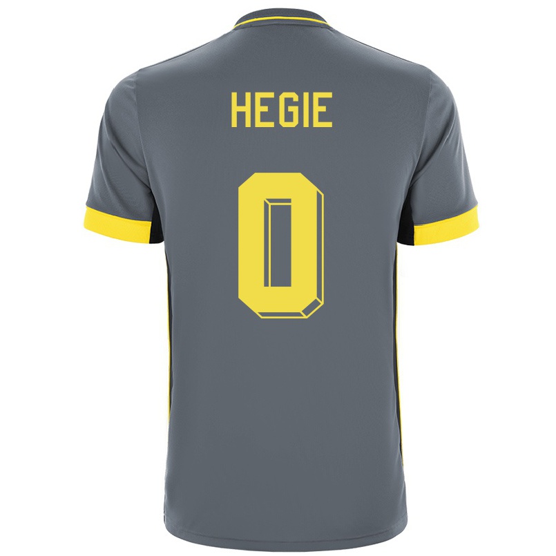 Niño Fútbol Camiseta Jesper Hegie #0 Gris Negro 2ª Equipación 2021/22 Camisa Chile