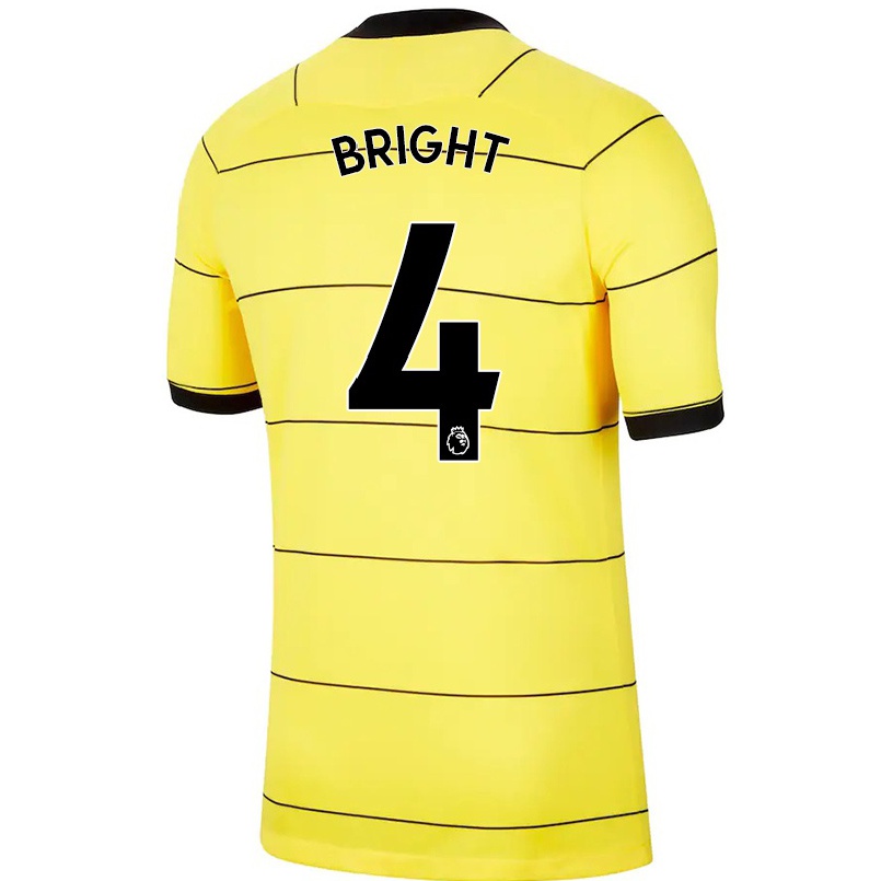 Niño Fútbol Camiseta Millie Bright #4 Amarillo 2ª Equipación 2021/22 Camisa Chile